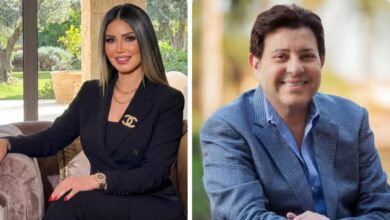 الفنان هانى شاكر والفنانة ايناس عز الدين
